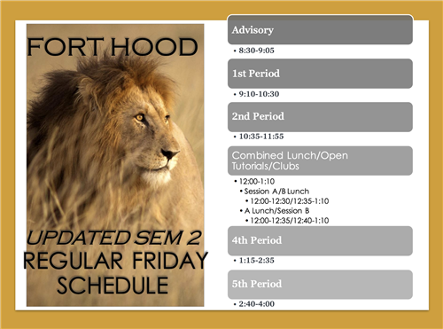 Friday Schedule